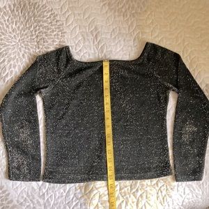 Black glitter s/m top in excellent condition bought in Greece. Holiday too.